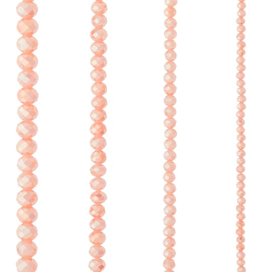 Champagne Faceted Glass Rondelle Beads by Bead Landing™
